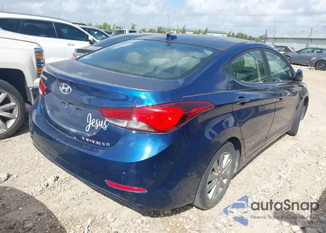2016 Hyundai Elantra Se from USA, damaged, VIN 5NPDH4AE7GH760094